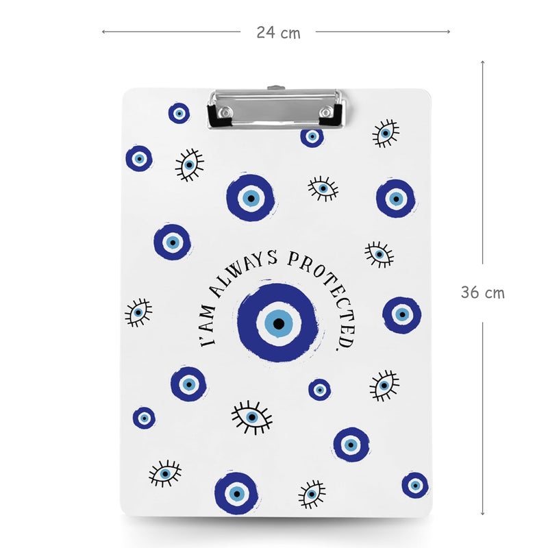 Articious لوحة رسم وكتابة واختبار مع مشبك (الحجم - 24x36 سم) متينة وخفيفة الوزن للمكتب والمدرسة والجامعة - عين الشر QTS 5 - Image 2