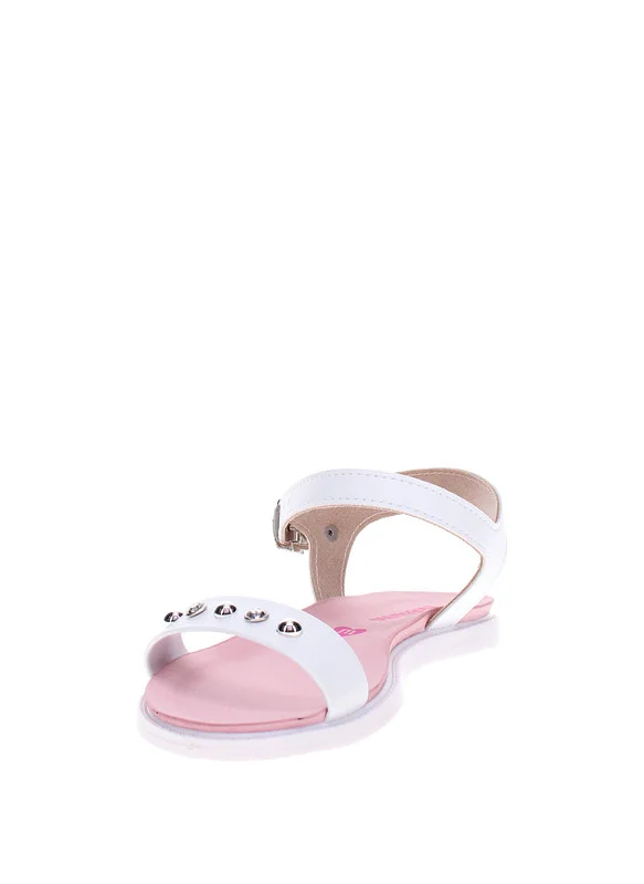 MOLEKINHA Molekinha Junior Girls Sandals With Back Strap White | Made In Brazil