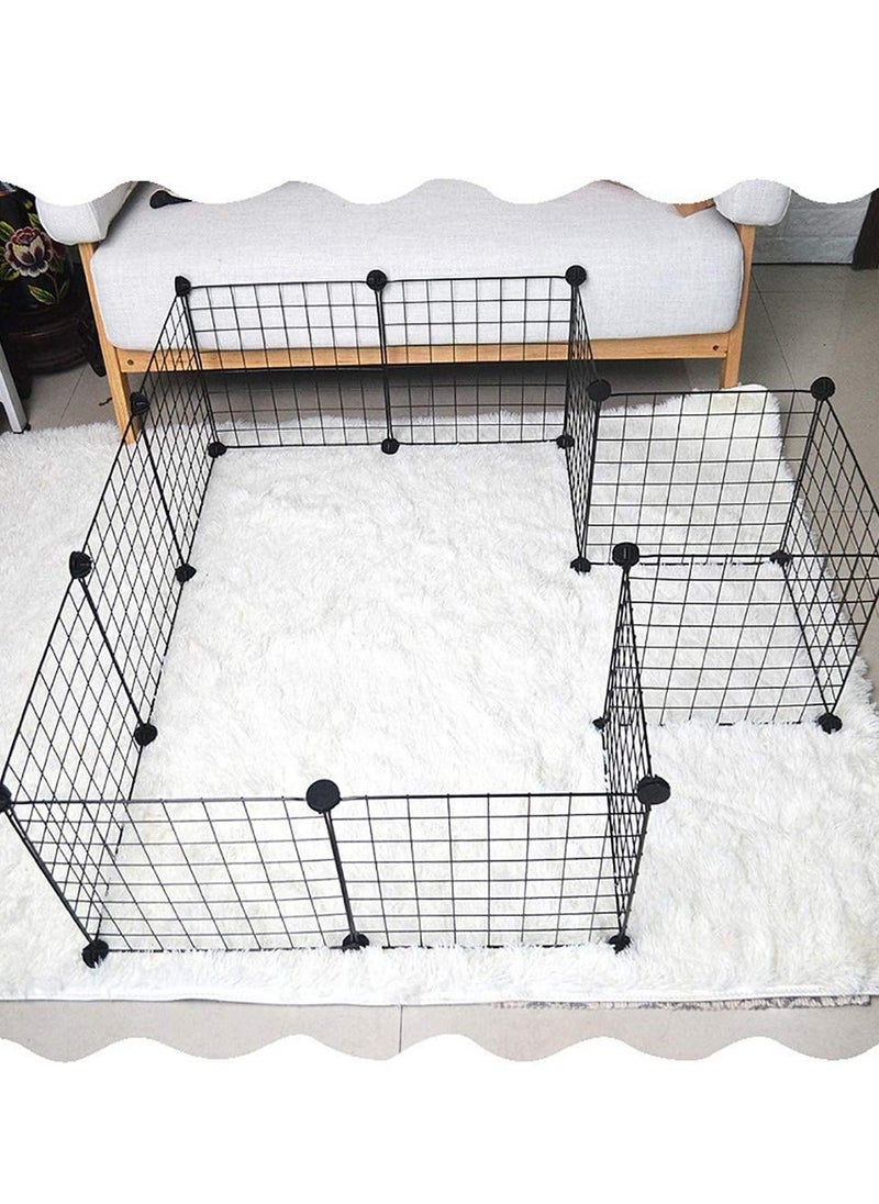 12 Panels Pet Playpen Portable Pet Playpen Metal for Small Animals Pet Playpen Panels Rabbits Can Be Cage for Dog and Cat Dog Fence Black - pzsku/ZDA57F7E4EBA4CD3EC973Z/45/_/1678260328/16272b81-9693-4f5d-93a3-7e3244fe7d7e