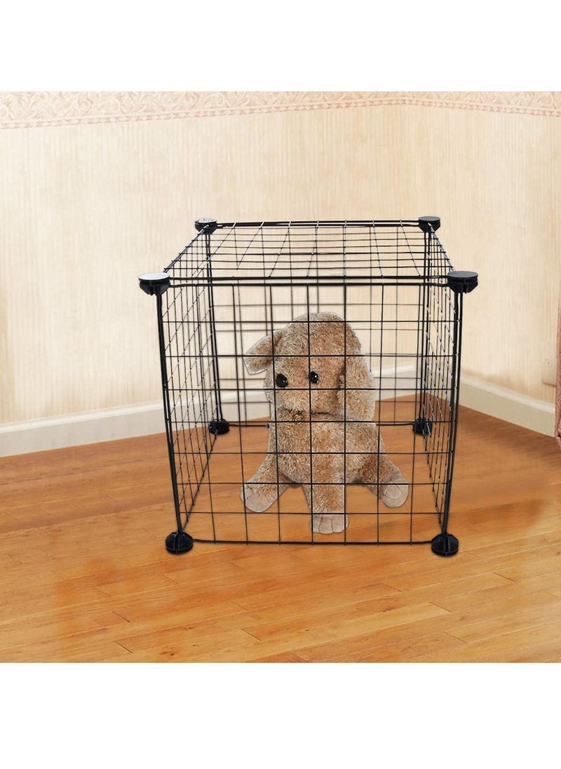 12 Panels Pet Playpen Portable Pet Playpen Metal for Small Animals Pet Playpen Panels Rabbits Can Be Cage for Dog and Cat Dog Fence Black - pzsku/ZDA57F7E4EBA4CD3EC973Z/45/_/1678260329/e20fe676-8bb9-437f-b6a1-78c15b643041