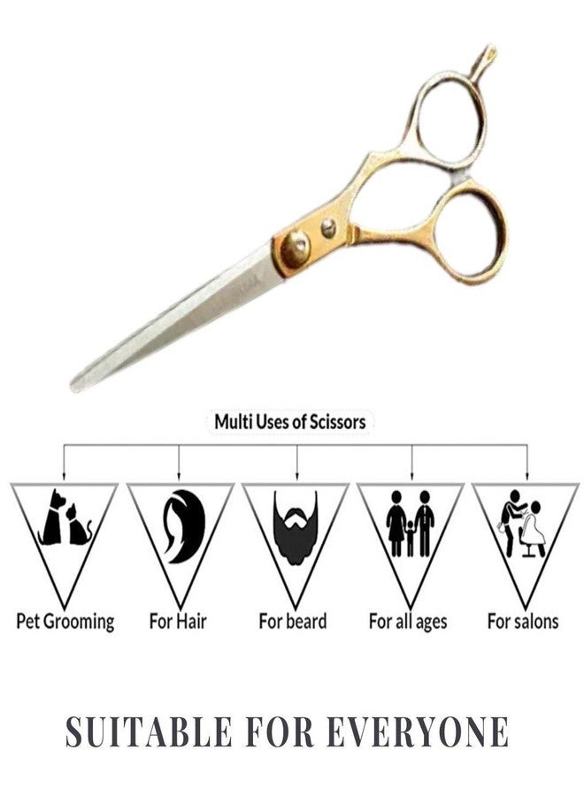 GutarGoo Hair Cutting Scissor Smooth and Comfortable,Stainless Steel Hairdressing Shears Set (Gold) - Image 5