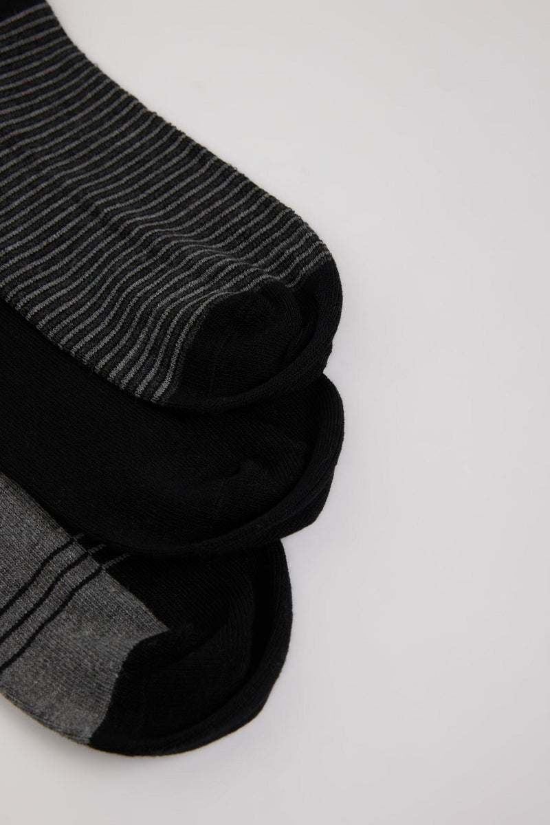 DeFacto Black Man Man 3 piece Short Socks Casual - Image 5