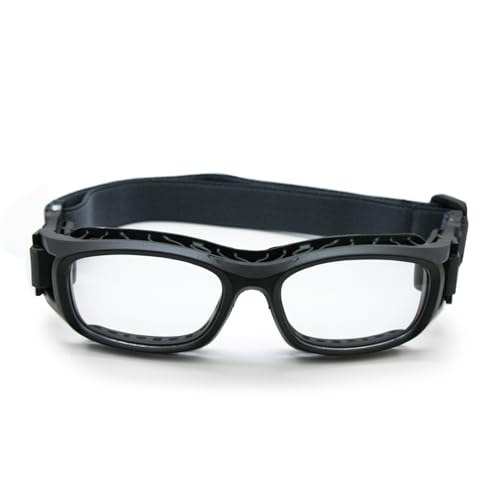 EnzoDate Sports Glasses Lens Replaceable Slim Fit Impact-Resistant Protective Goggles Basketball Handball Volleyball Tennis (Black) - Image 2