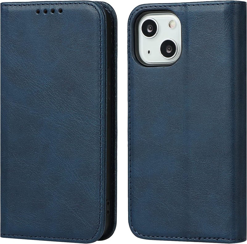 iCoverCase for iPhone 15 Plus Wallet Case with Card Holder, PU Leather Magnetic Kickstand Feature Shockproof Protective Flip Cover Case - Blue - Image 1