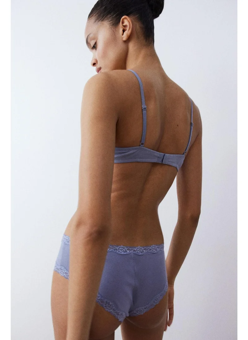 اتش اند ام Cotton demi push-up bra