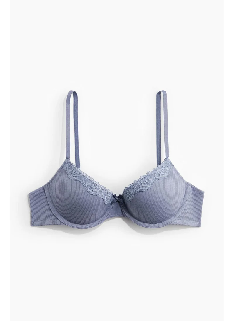 اتش اند ام Cotton demi push-up bra