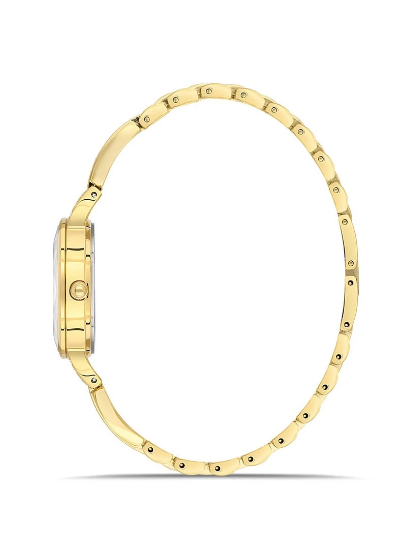 OMAX - Omax Women's Luxury Wrist Watch, Watches for Women, Stainless Watches, Gold Luxury Steel Band, Black Round Dial, Waterproof Watch, 1 Year Warranty - Image 1