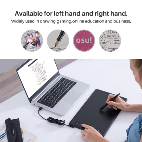 Artisul M0610Pro Graphics Drawing Tablet 10x6 inch Drawing Tablet with 8192 Levels Pressure Battery-Free Stylus and 8 Hot Keys Digital Art Tablet Compatible with Mac Windows PC, and Android - Image 5