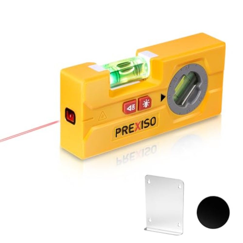 2-in-1 Laser Spirit Level, Mini Torpedo Level with LED Light, Rotatable Magnetic Pocket Leveler and 10 m Laser Leveler Tool for Hanging Picture, Wall Marking Painting, House Decoration - Image 1