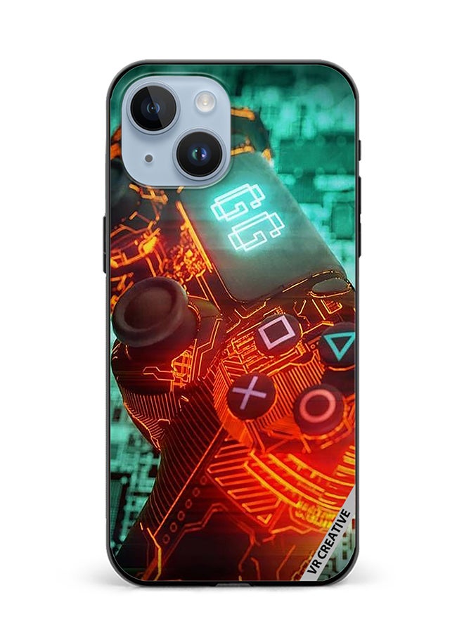 VR CREATIVE Protective Case Cover For Apple iPhone 15 Ps4 Controller Design Multicolour - Image 1