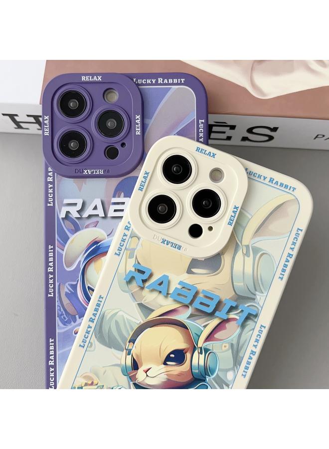 Zaboon Case For iPhone 13 Liquid Angel Eyes Hip Hop Rabbit TPU Phone Case - Image 3