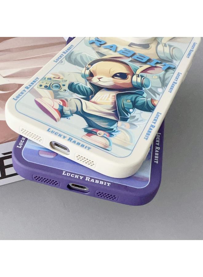 Zaboon Case For iPhone 13 Liquid Angel Eyes Hip Hop Rabbit TPU Phone Case - Image 5