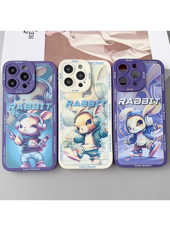 Zaboon Case For iPhone 13 Liquid Angel Eyes Hip Hop Rabbit TPU Phone Case - Image 2