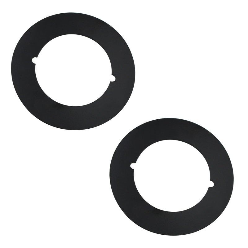 Rsoise Scar Plate  2-1/8"" Inner Diameter  3-1/2"" Outer Diameter  Fits Under Existing Lockset To Cover Up The Damaged Door (2 Pcs Black) - Image 1