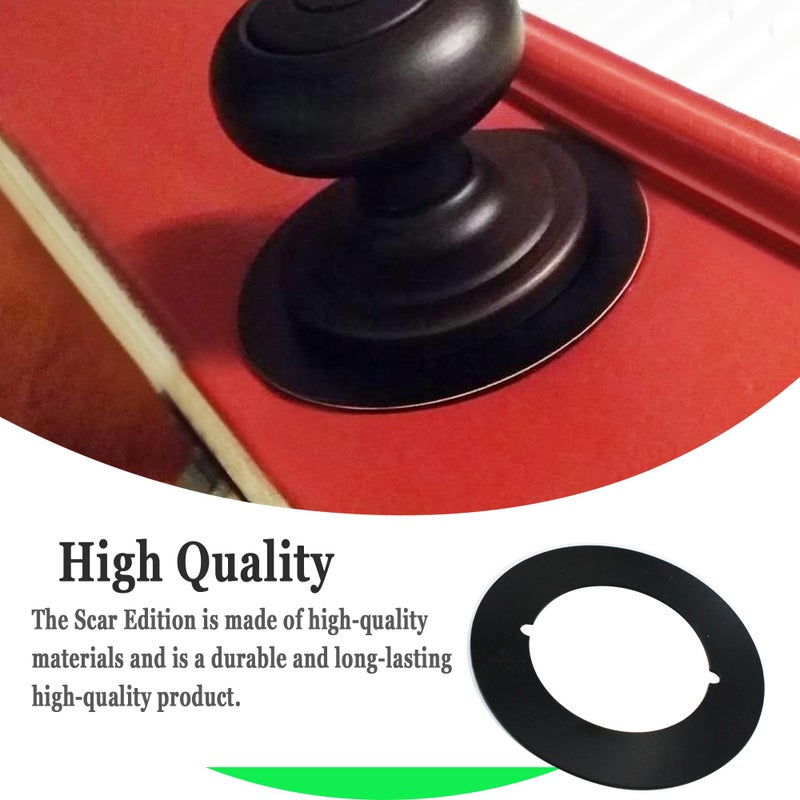 Rsoise Scar Plate  2-1/8"" Inner Diameter  3-1/2"" Outer Diameter  Fits Under Existing Lockset To Cover Up The Damaged Door (2 Pcs Black) - Image 3