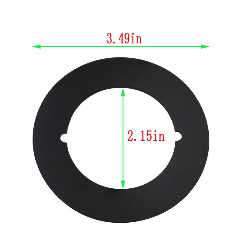 Rsoise Scar Plate  2-1/8"" Inner Diameter  3-1/2"" Outer Diameter  Fits Under Existing Lockset To Cover Up The Damaged Door (2 Pcs Black) - Image 2