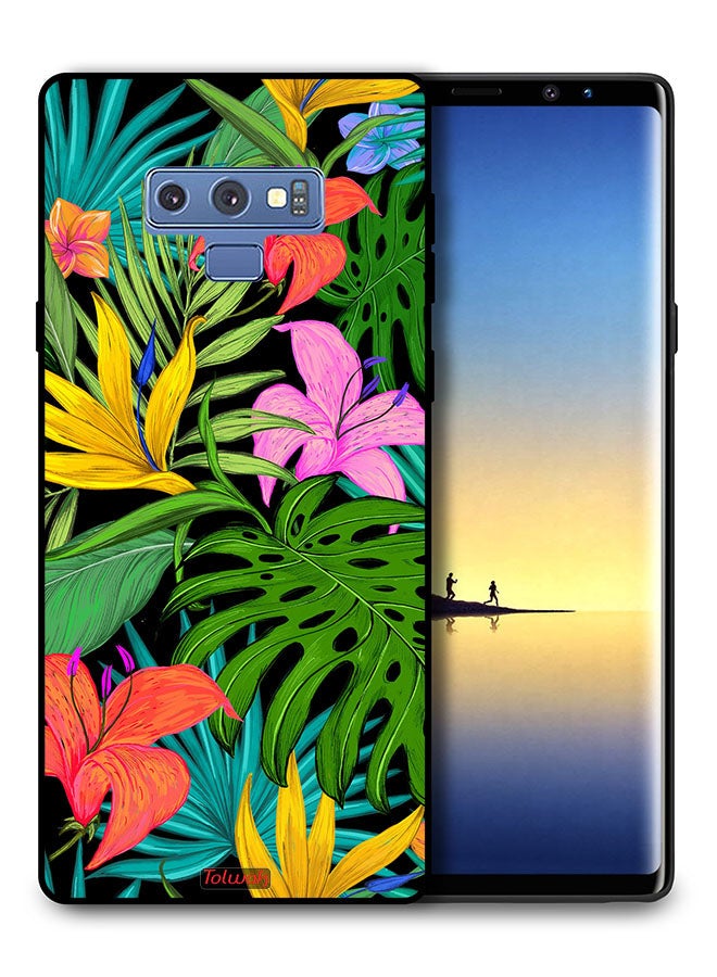 Tolwak غطاء حماية لجهاز سامسونج جالاكسي نوت 9 بنمط زهور وأوراق استوائية - Image 1