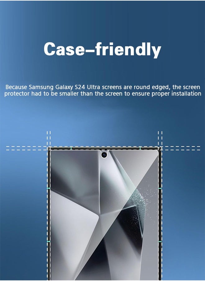 Lemon 3 Pcs Samsung Galaxy S24 Ultra Screen Protector Tempered Glass,   Friendly Scratch-proof, Bubble Free, Ultra Resistant  - Image 3