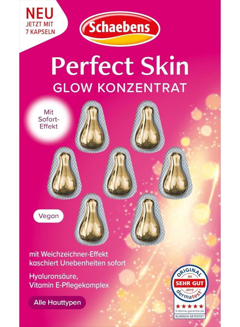 شيبينز Schaebens Perfect Skin Glow Concentrate, 7 Capsules, with Soft Focus Effect, Conceals Imperfections Immediately with Hyaluronic Acid and Vitamin E Care Complex for All Skin Types - Vegan - Image 3