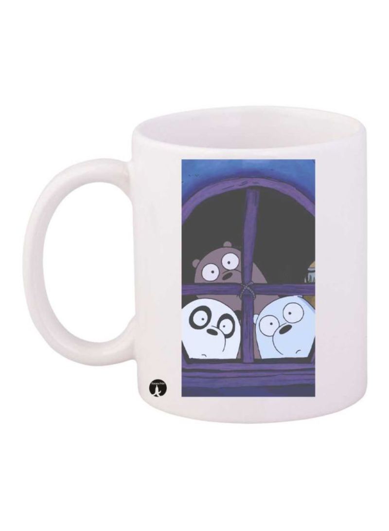 RKN We Bare Bears Printed Mug White/Blue/Black Standard Size