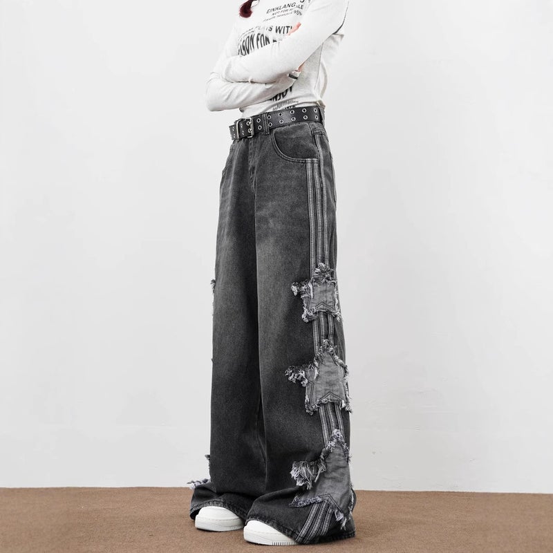 Unisex Classic Denim Jeans Loose Fit Daily Outdoor Wear - Image 2