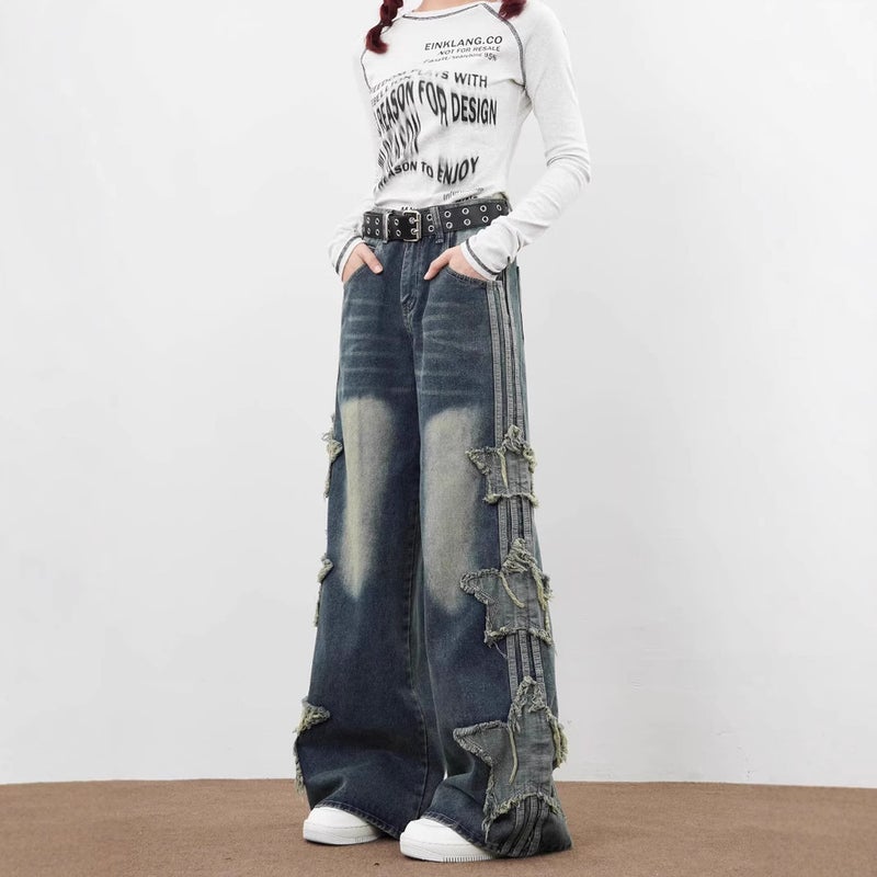 Unisex Classic Denim Jeans Loose Fit Daily Outdoor Wear - Image 4