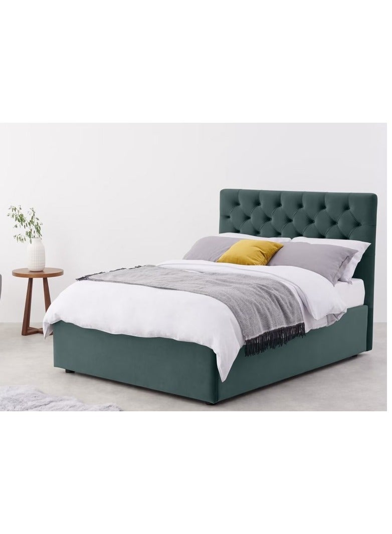 Malazhouse Button tufted bed, Green - 100cm – 195L x 120H x 100W - Image 1