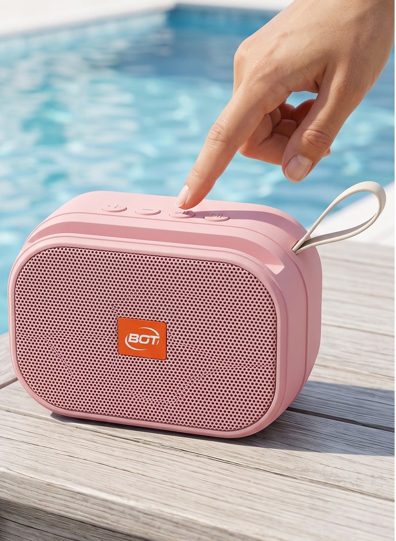 BDT HR-217 Portable Bluetooth Speaker Wireless Hi-Fi Audio Sound System with Strong Bass Booster and Built-in Phone Holder Supports TF Card and USB - Image 1