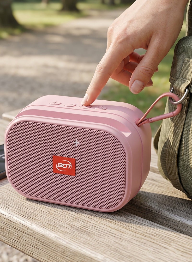 BDT HR-217 Portable Bluetooth Speaker Wireless Hi-Fi Audio Sound System with Strong Bass Booster and Built-in Phone Holder Supports TF Card and USB - Image 2