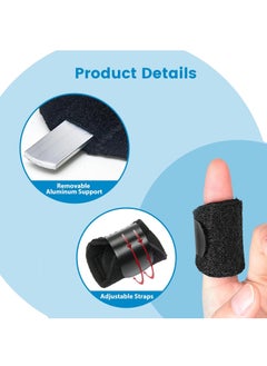 RATSAW 5Pcs Thumb Finger Splints Finger Brace for Trigger Finger Broken Finger Arthritis Straightening  Pain Relief Finger Protectors Support for Thumb Index Middle Ring Pinky  - Image 2