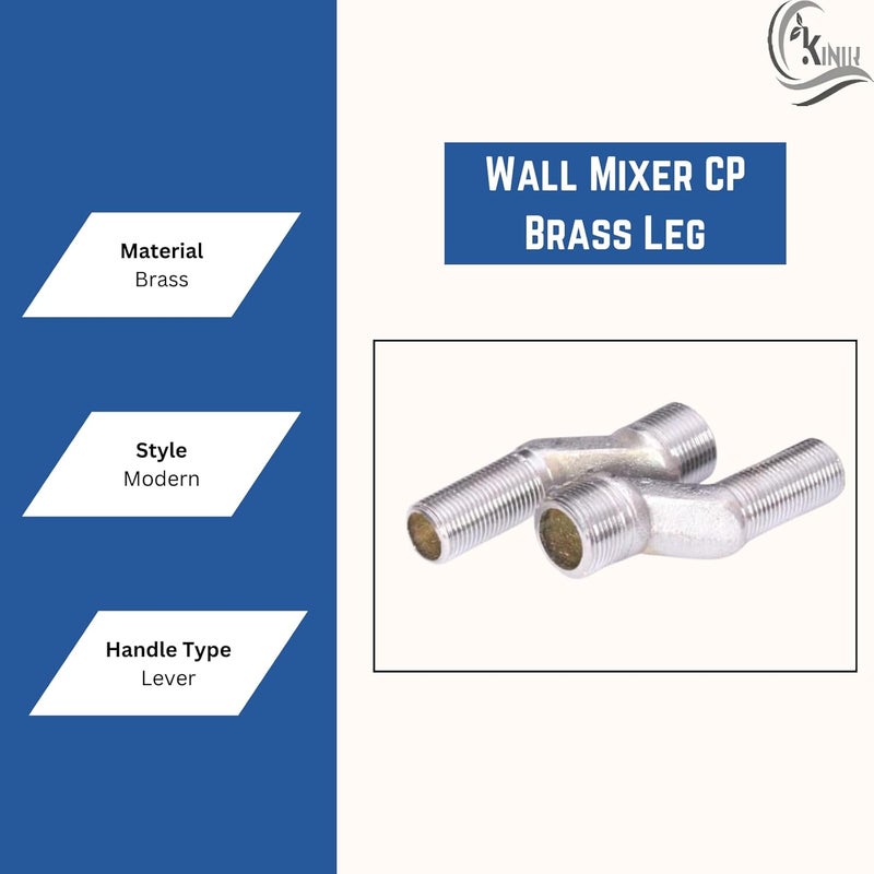 KINIK KINIK CP Brass Adjustable Wall Mixer Leg for Installation of Bathroom Jaq Type Long Wall Mixer taps 12 x 34 inch1 Pair - Image 5