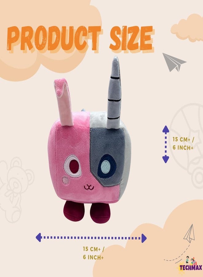 TechMax Solution Cute Square Cutie Grey Plush Soft Toy - Image 2