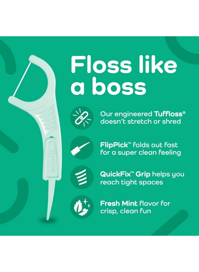 Plackers Micro Line Dental Floss Picks, Fold-Out FlipPick, Tuffloss, Easy Storage with Sure-Zip Seal, Fresh Mint Flavor, 300 Count - Image 3