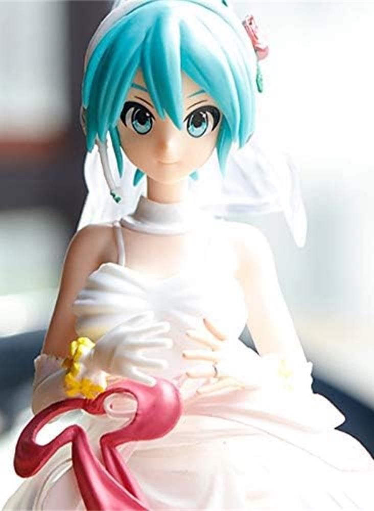 general تمثال هاتسوني ميكو نسخة فستان فائق الروعة ارتفاع 7.98 بوصة تمثال أنمي هدية عيد ميلاد تمثال جديد - Image 4