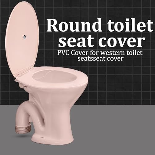 Sandcastle Round Pvc Toilet Seat Cover for Regular EWC Colours - Salmon Pink - Image 2