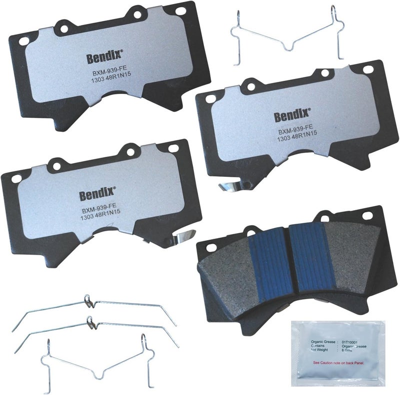 Bendix Fleet Metlok MKD1303FM Semi-Metallic Front Brake Pads for Lexus LX570 2011-2008, LX570 2021-2013, Toyota Land Cruiser 2011-2008, Land Cruiser 2021-2013, Sequoia 2022-2008, Tundra 2021-2007 - Image 1