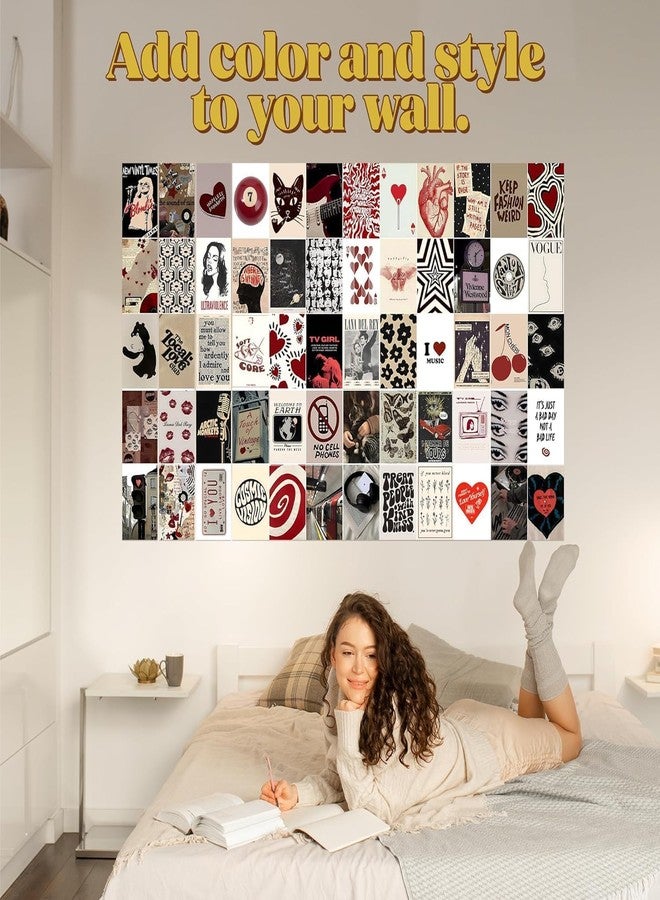 KARTMEN 60 pcs Downtown Girl Room Decor, Coquette y2k 2000’s Grunge Posters, TV Girl Lana Del Rey Retro Music Wall Art for Bedroom, Trendy Vintage Funky College Dorm Wall Collage Kit Aesthetic Pictures (Downtown) - Image 4