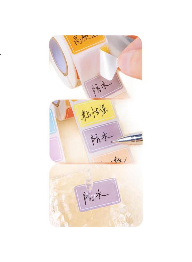 Nvv Label Stickers, 5 Rolls, 2500 Pieces Total, 25*15Mm, Self-Adhesive Stickers, Handwritten, Self-Adhesive, Classification, Paper-Taking, Name Stickers, Price Tags, Bl-06J, Light Color - Image 2