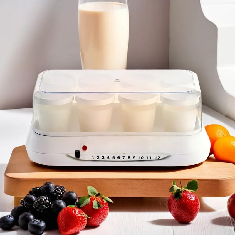 Yoghurt Maker Machine, 8 Cups, 125ml per Cup, 10W, Homemade Yoghurt Machine with Light Indicator - Image 4