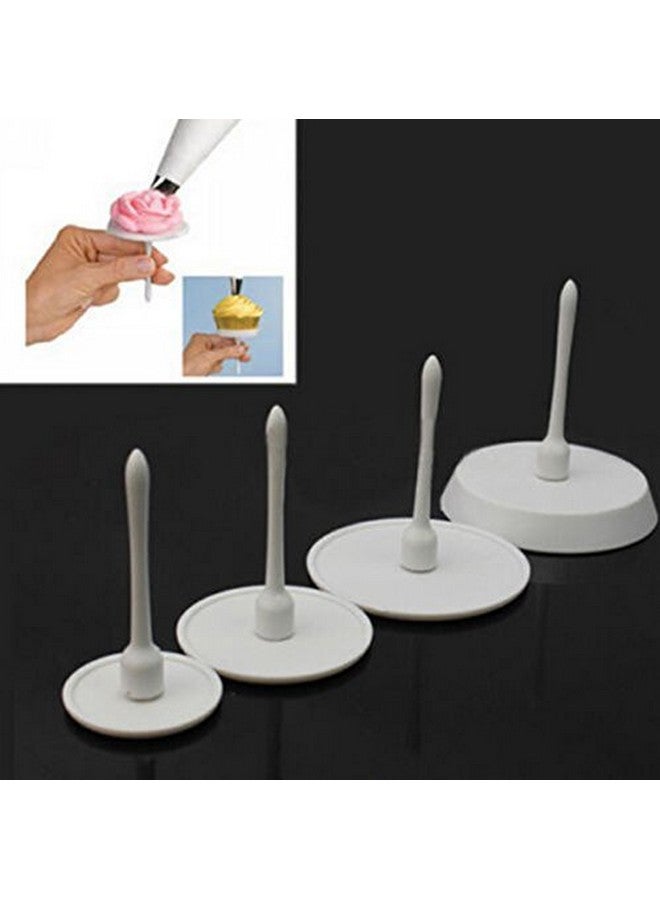 SYGA Set of 4 Cake Flower Nails Set Cupcake Icing Cream Sugarcraft Decorating Tool