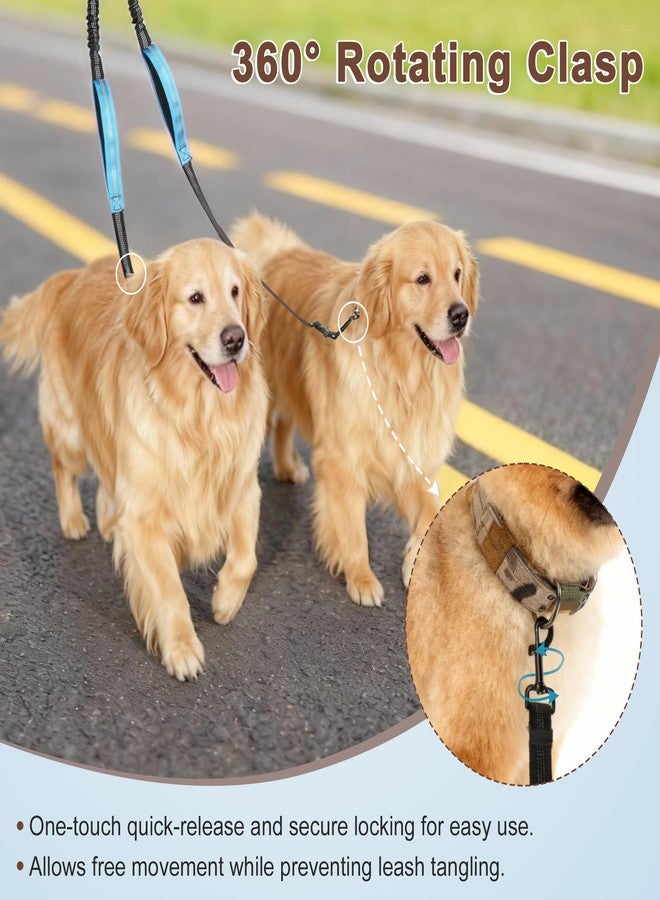 GLIDESMOOTH Double Dog Leash, No Tangle Dual Leash for Two Dogs with Adjustable Long Rope and Dual Control Handles, Design for Training Pets, Sky Blue - Image 4