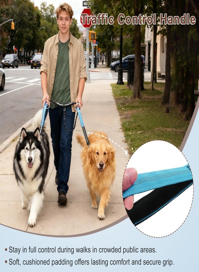 GLIDESMOOTH Double Dog Leash, No Tangle Dual Leash for Two Dogs with Adjustable Long Rope and Dual Control Handles, Design for Training Pets, Sky Blue - Image 5