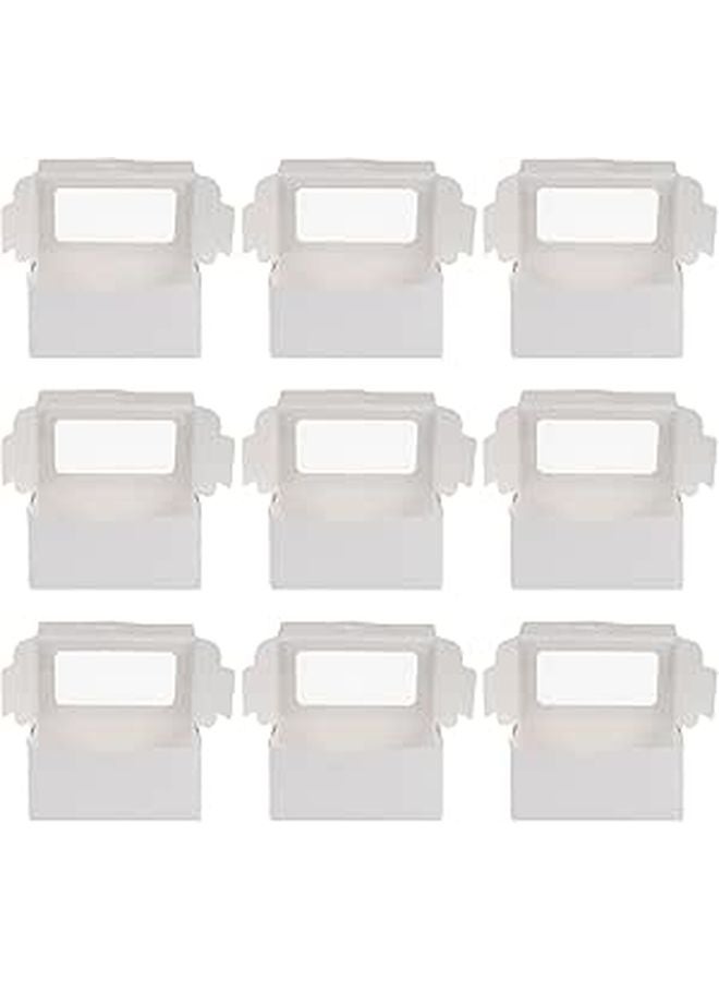 White Paperboard Cupcake Box With Window 2pcs Kraft Cake Containers 15 Trays Food Grade - Image 1