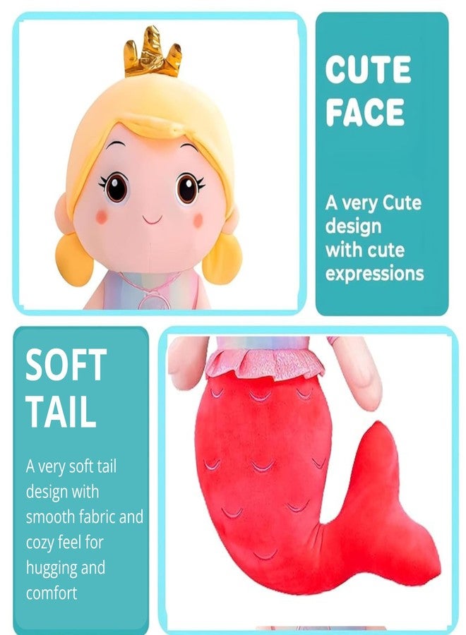 Tickles Mermaid Doll Soft Stuffed Plush Toy for Kids Boys & Girls Birthday Gift (Color: Red Size: 50 cm) - Image 4