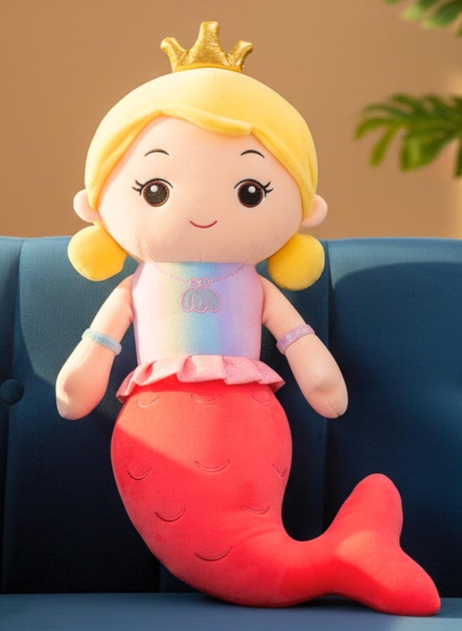 Tickles Mermaid Doll Soft Stuffed Plush Toy for Kids Boys & Girls Birthday Gift (Color: Red Size: 50 cm) - Image 1