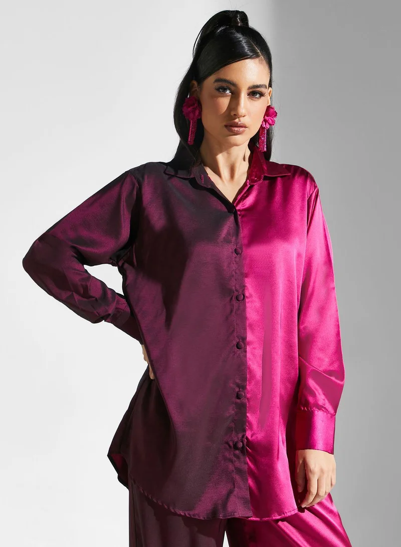 Golden Apple Color Block Shirt