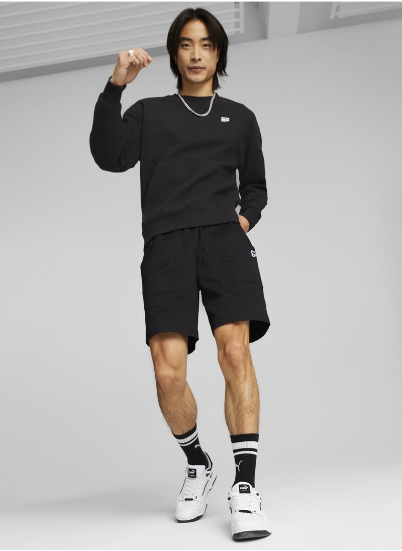 PUMA - DOWNTOWN Mens Waffle Crew Neck Sweatshirt - Image 1