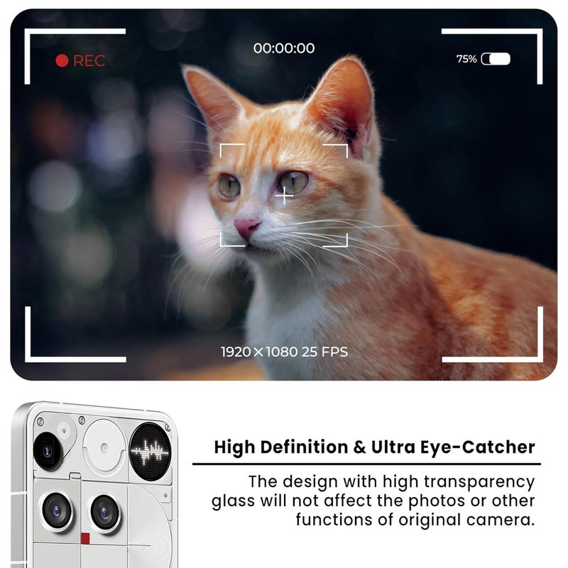 FIRST MART Camera Lens Protectors for Nothing Phone 3 (6.7 Inches) Tough HD Individual Aluminum Alloy Lens Ring Cover, Scratch Resistant, Thin Lens Protection| Silver, 1 Pack - Image 4