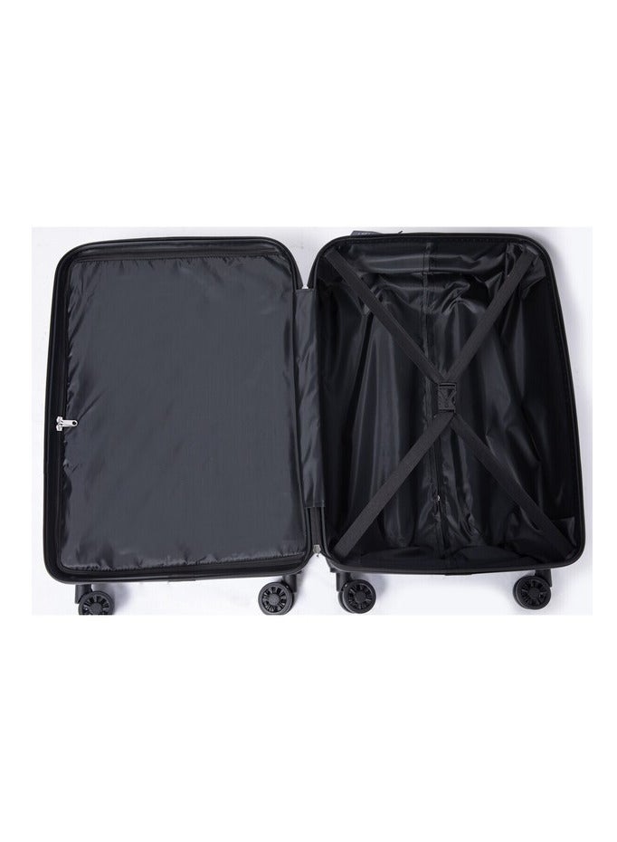 Space Luggage Set of 3 Hardside with Spinner Wheels & Lightweight ABS Luggage for Travel, 28/24/20, Black - Image 4
