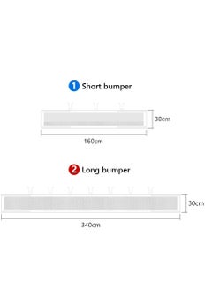 TLAXCA 2PCS Baby Mesh Cot Bed Bumper Adjustable Anti Bumper for Bedroom Crib Rail Cover Protection Fresh Breathing Bedding All Season Cot Liner Set White  - Image 3